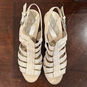 AEROSOLES Cream Strappy Sandals